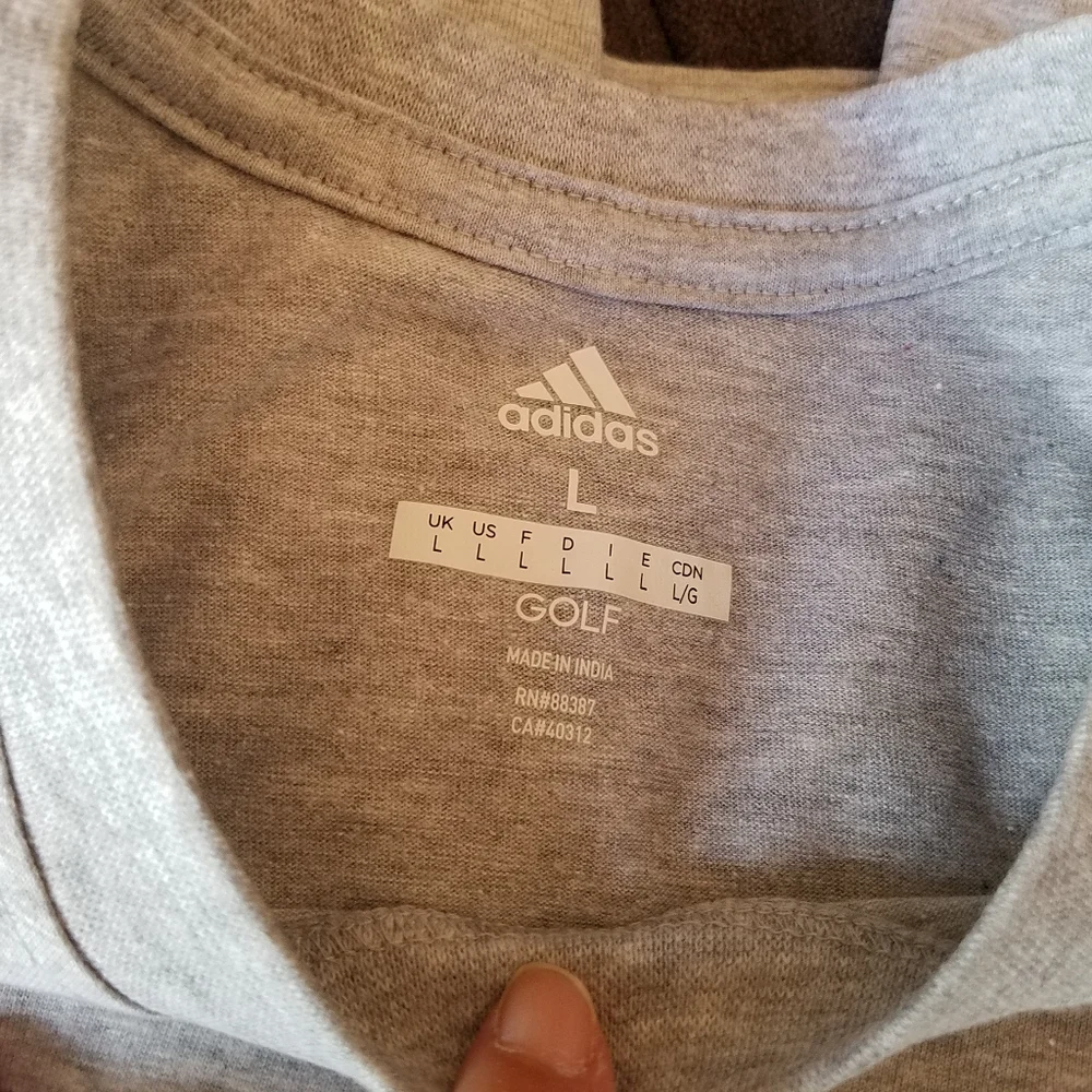 Men’s Adidas Logo Short Sleeve T-shirt Grey NEW with Tags